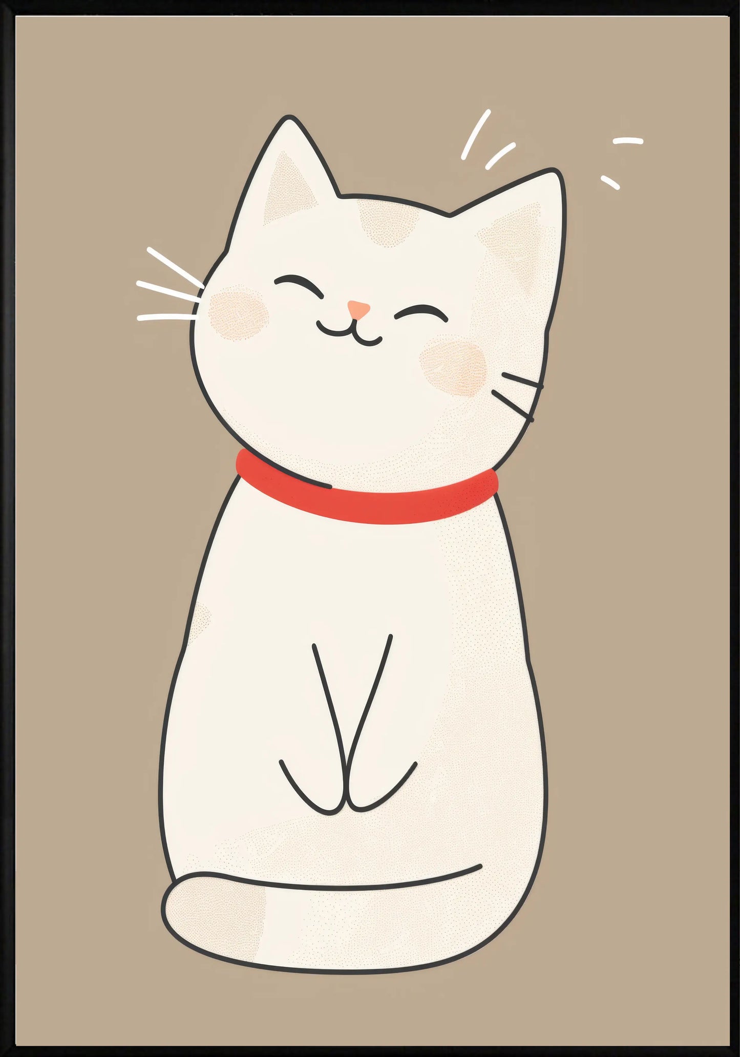 Японско Коте Постер - Рисунки.бг